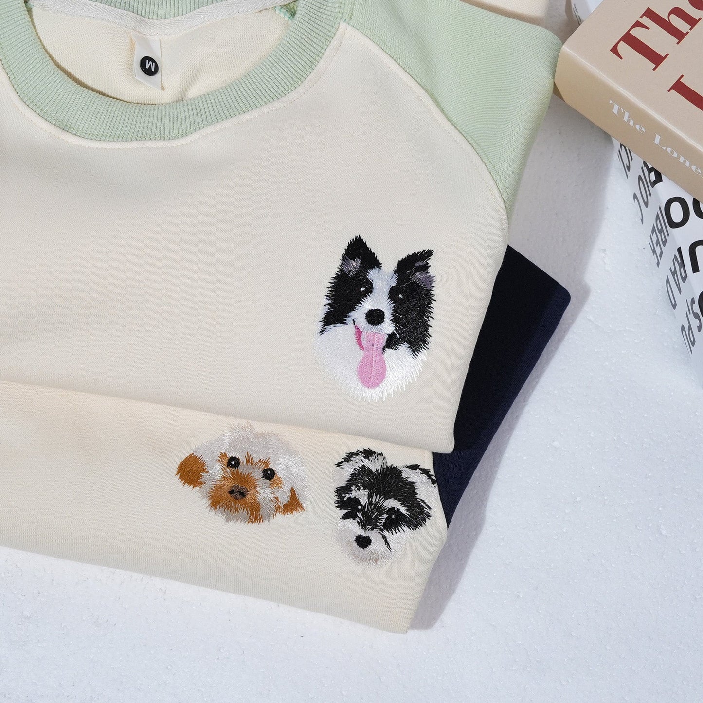 Custom embroidered pet color matching sweatshirt