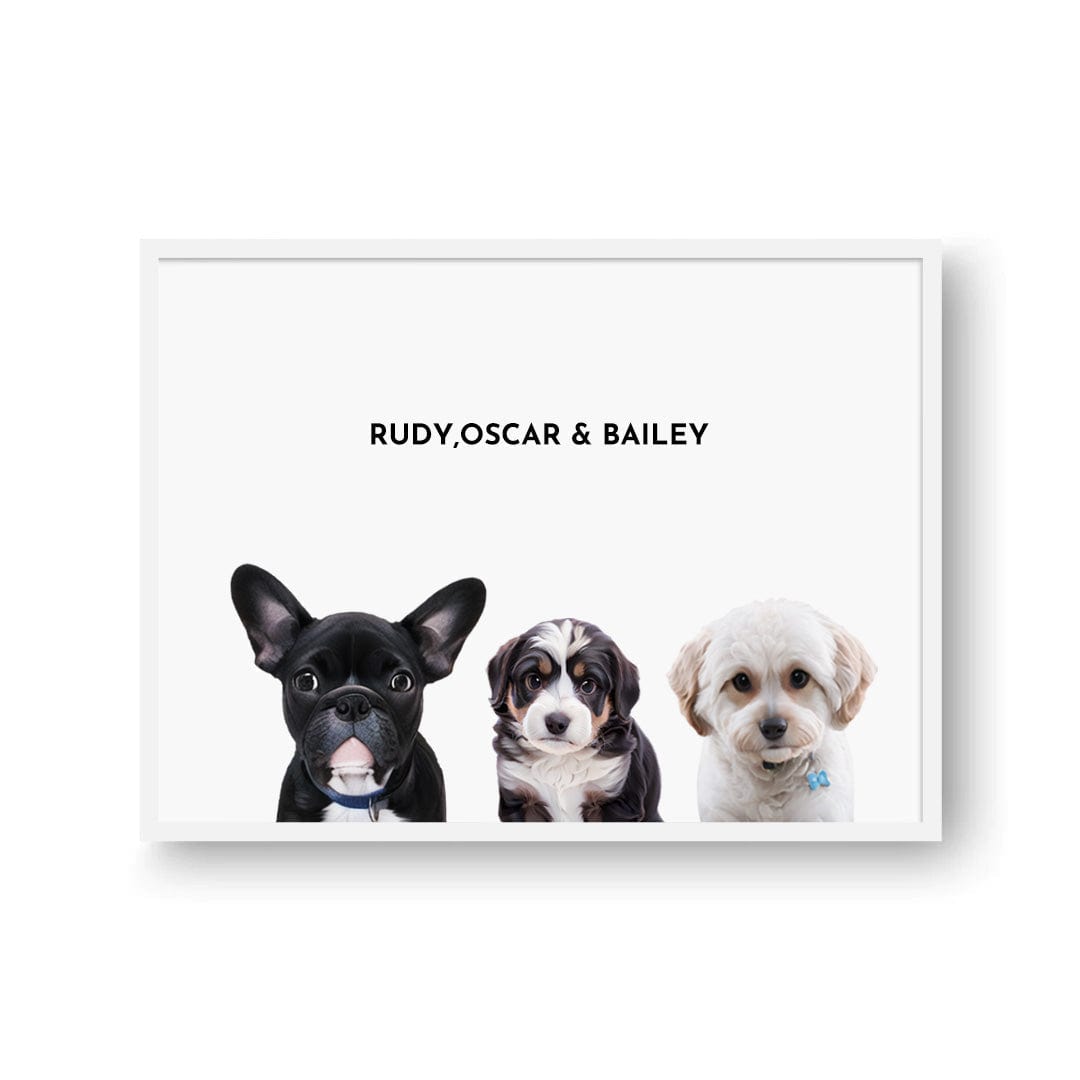 Custom Three Pet Portrait