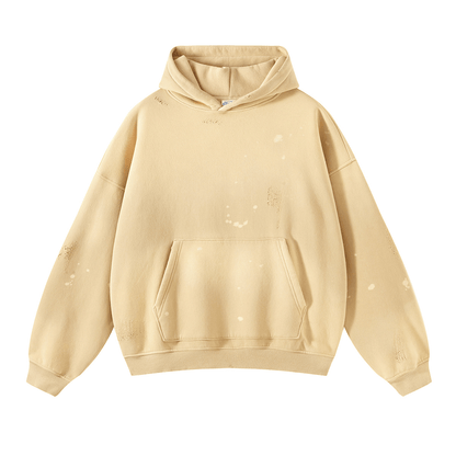 Mystichot Custom Embroidered 360g spray monkey splash ink tattered edge to make old hoodie