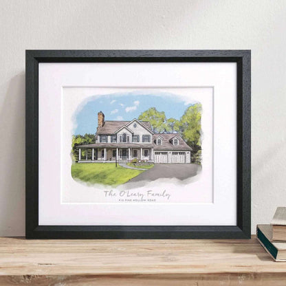 Watercolor House Sketch