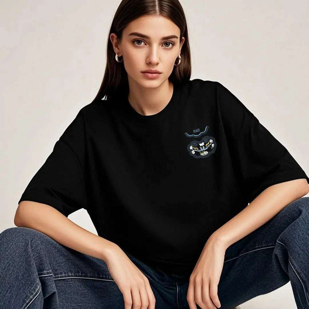 New Arrivals  Heavyweight Cotton T-shirt Auspicious Cloud Embroidery Symbolizing Good Luck and Happiness