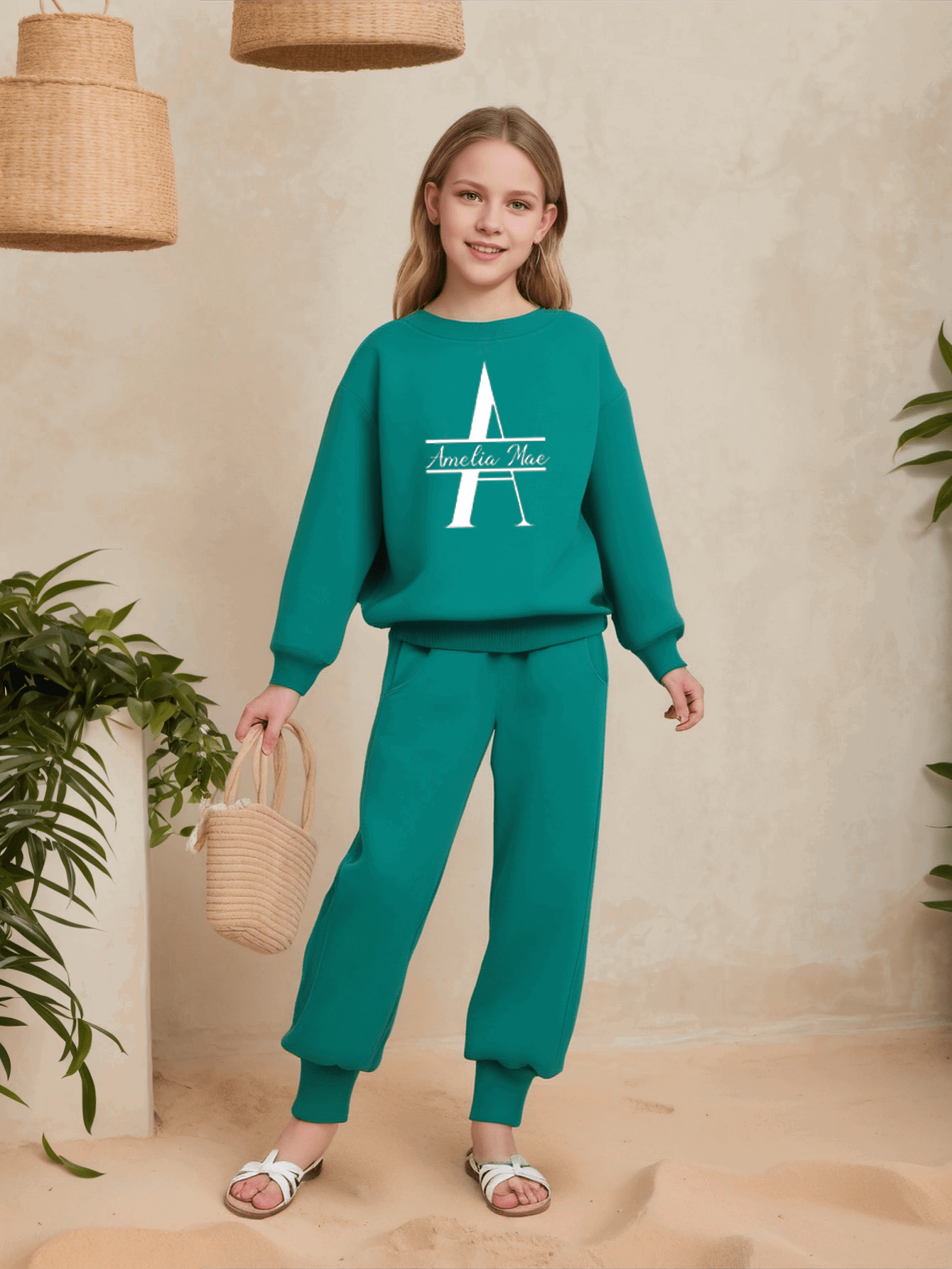 New Arrivals Comfortable Sweatshirt and sweatpants with customizable Heavyweight Cotton for kids' wear