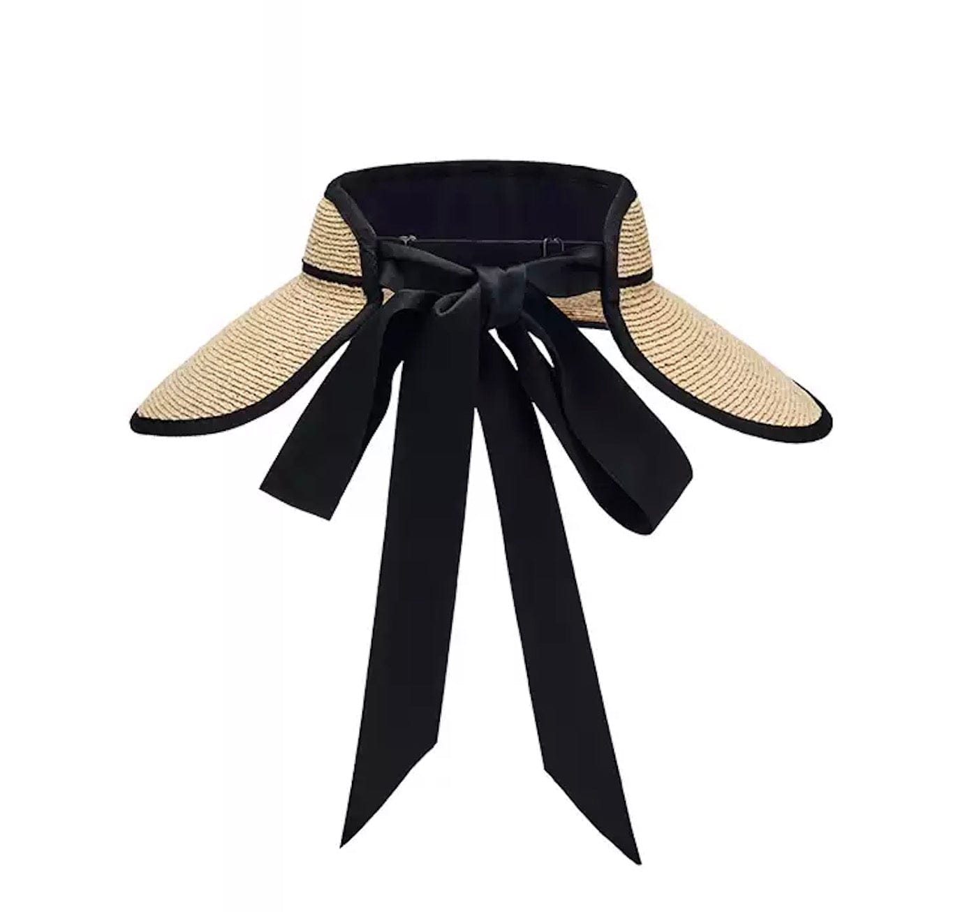 New Arrivals Natural Raffia Straw Sun Hat with Bow UV Protection & Vacation Ready