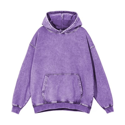 Washed hoodie Portrait embroider music player Couple family gift