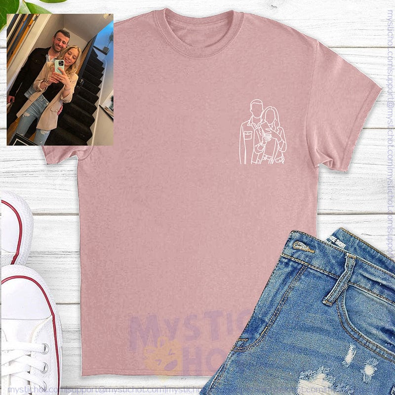 Custom-Embroidered-Line-Drawing-T-shirt