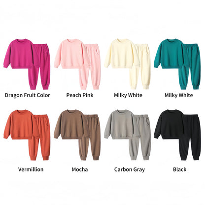 Customizable Heavyweight Cotton Kids Sweatshirt and Sweatpants | Comfortable New Arrivals