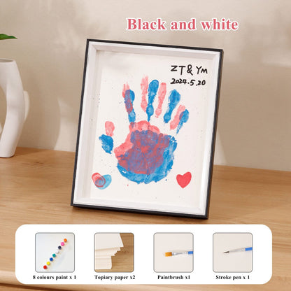 Diy couple handprint picture frame Birthday gift Anniversary Valentine's Day picture frame