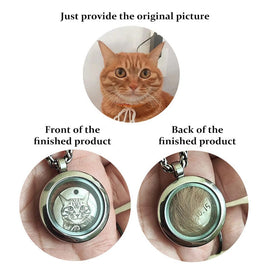 Personalized Heart Cremation Charm Necklace For Pet Ashes