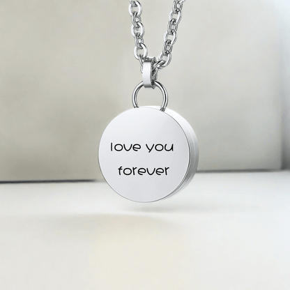 Personalized Heart Cremation Charm Necklace For Pet Ashes