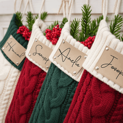 2025 New Embroidered Christmas Stocking - Holiday Decor Embroidered Sock Christmas Decoration Accessory