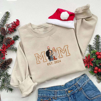 Personalized embroider Family Photo Hoodie Sweatshirt T-Shirt