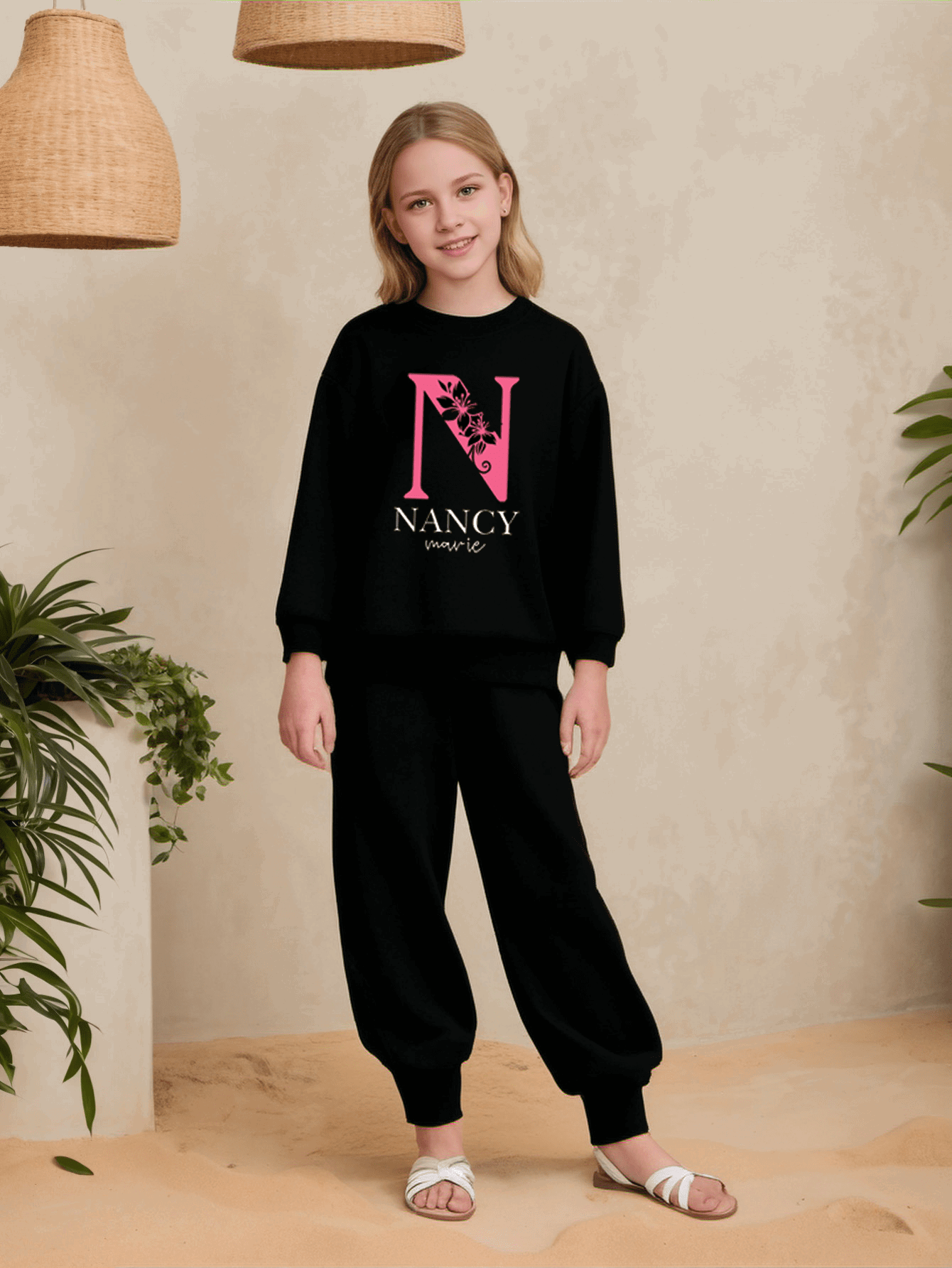 New Arrivals Comfortable Sweatshirt and sweatpants with customizable Heavyweight Cotton for kids' wear