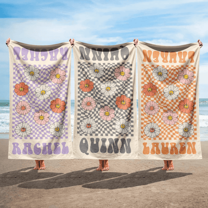 New Arrivals Custom Beach Towel With Name Vacation Gift for Her