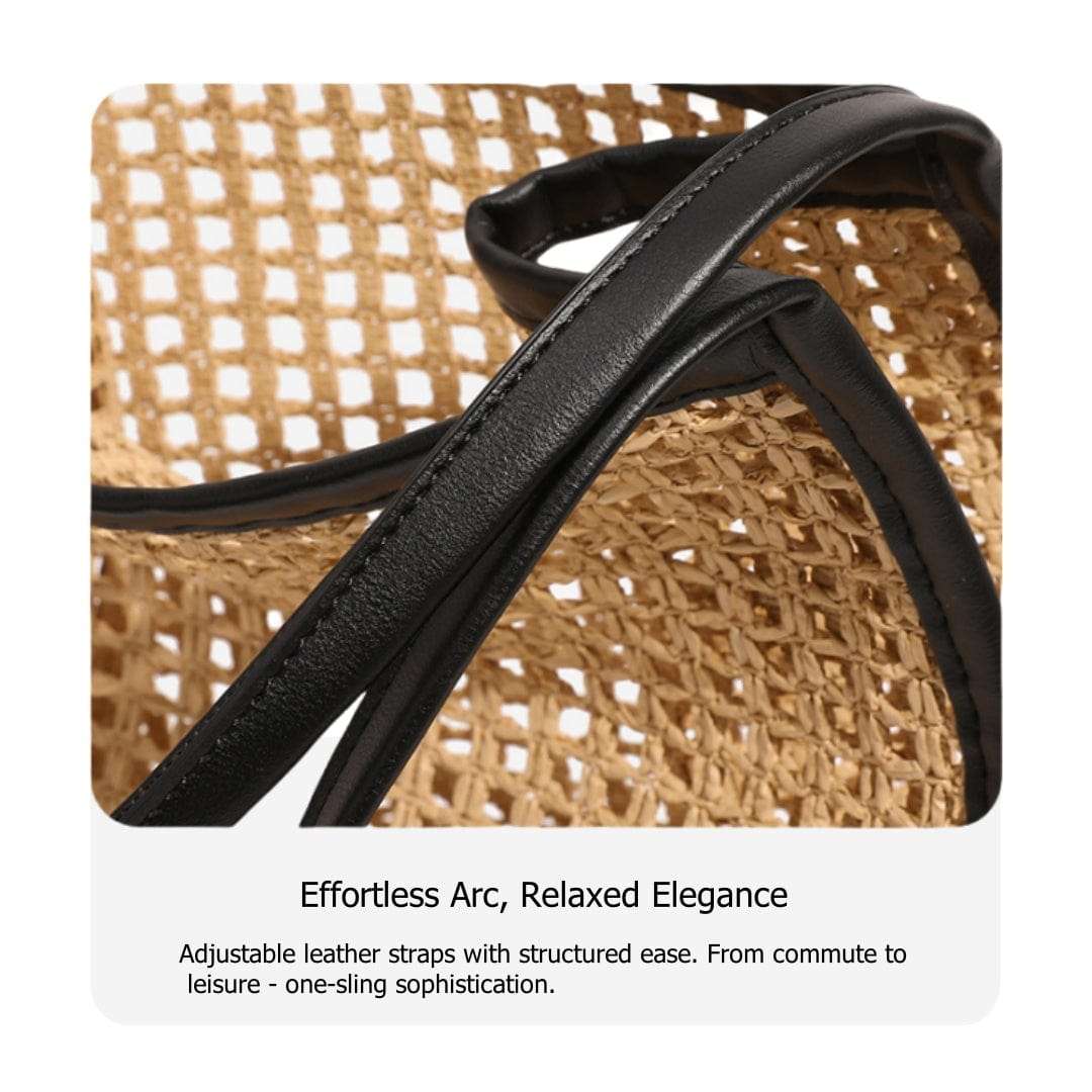 New Arrivals Chic Summer Straw Tote Bag Minimalist Straw Beach Bag