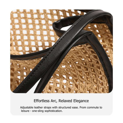 New Arrivals Chic Summer Straw Tote Bag Minimalist Straw Beach Bag