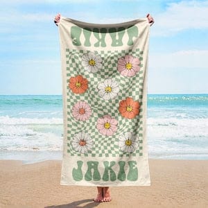 New Arrivals Custom Beach Towel With Name Vacation Gift for Her