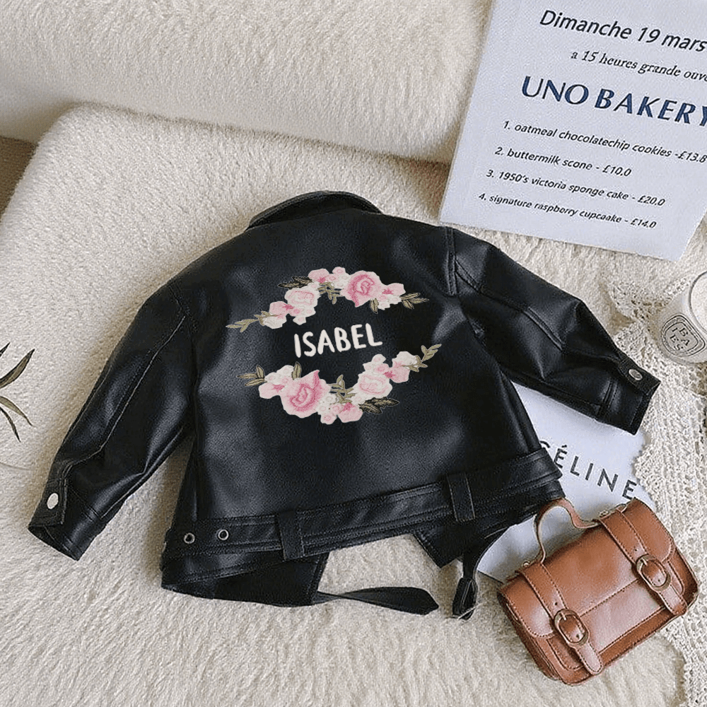 New Arrivals children's clothing PU Leather Jacket for Kids with Customizable Unisex design kids' wear