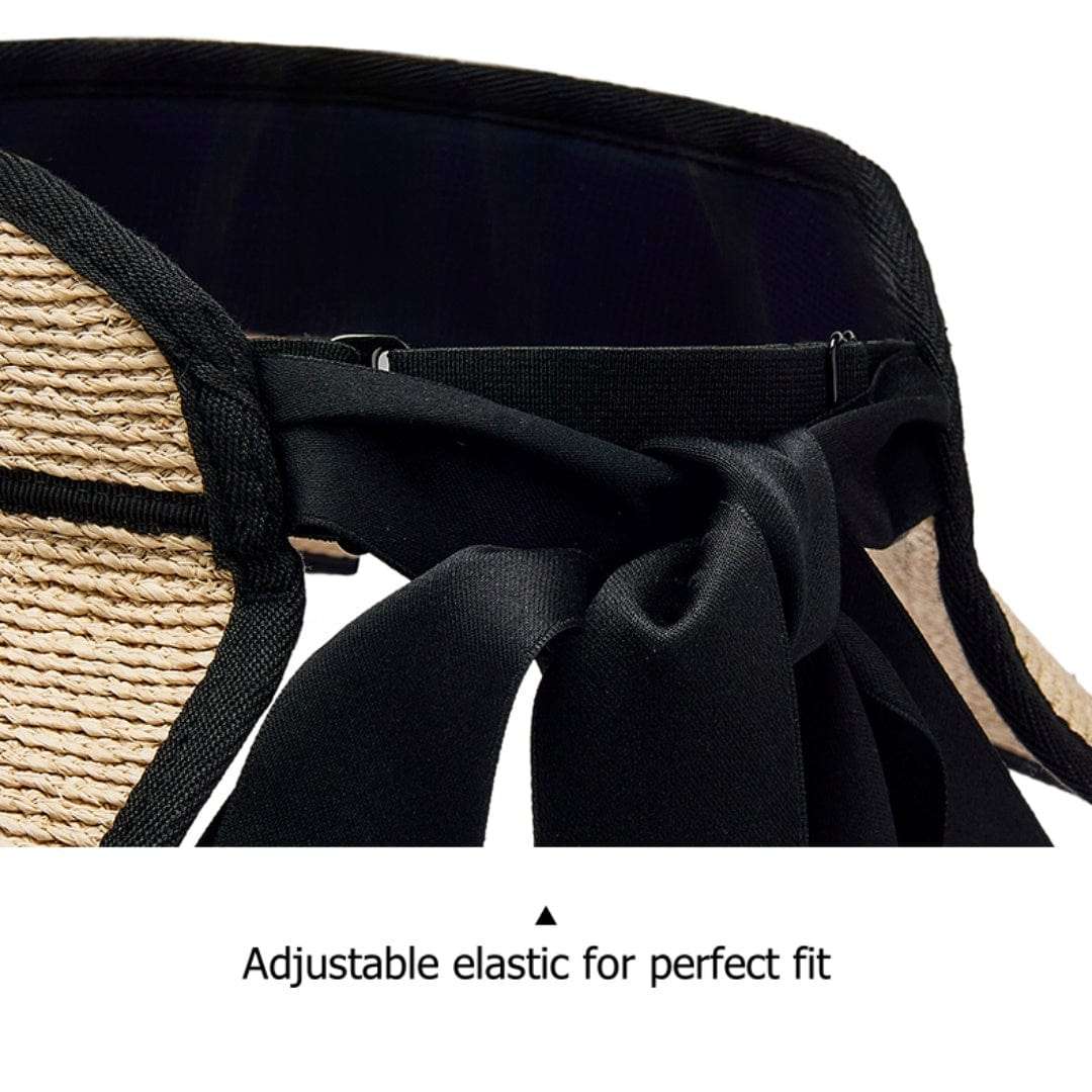 New Arrivals Natural Raffia Straw Sun Hat with Bow UV Protection & Vacation Ready
