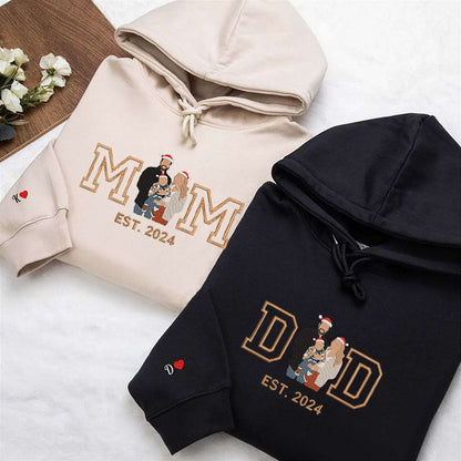 Personalized embroider Family Photo Hoodie Sweatshirt T-Shirt