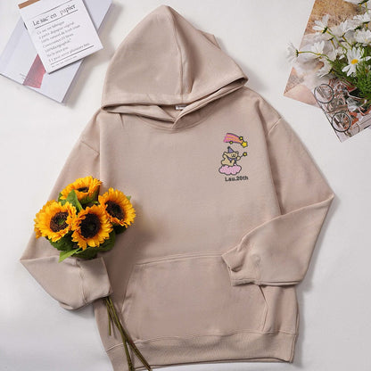 Cute cartoon version custom Embroidered T-shirt sweatshirt