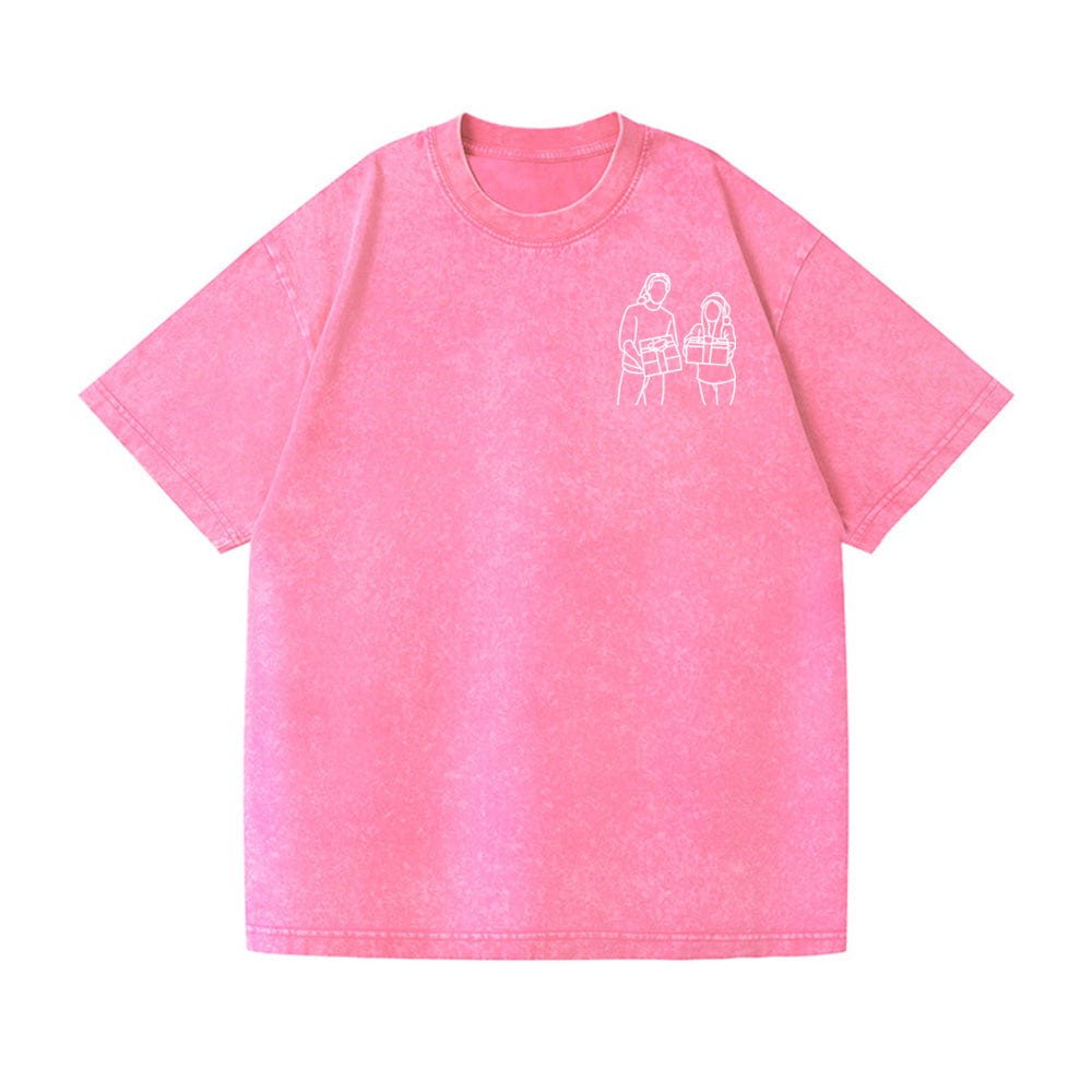 Wash T-shirt personalized embroidery - player, color embroidery, contour embroidery