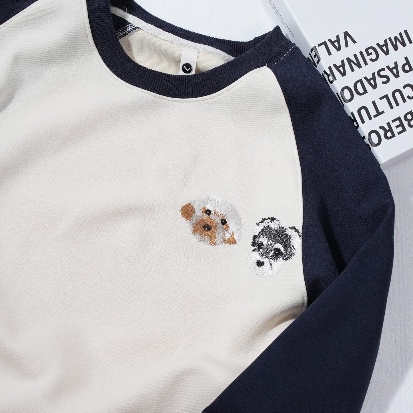 Custom embroidered pet color matching sweatshirt