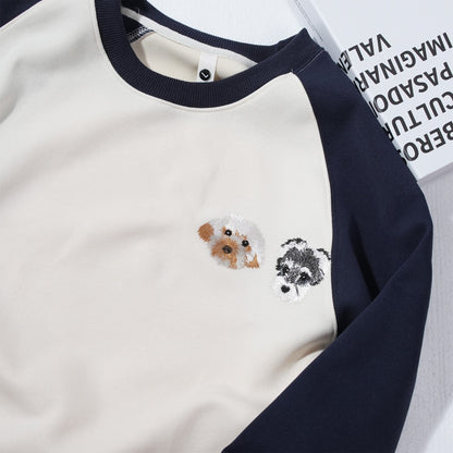 Custom embroidered pet color matching sweatshirt