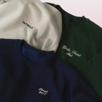 Custom - Made Embroidery Sweatshirt: Left Pocket Embellishment, Ideal Personalized Gift