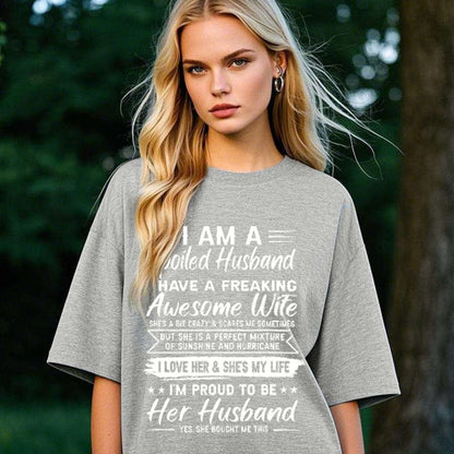 I love her. She's my life-Printed T-shirt