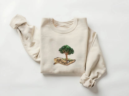 Eco - themed Custom Embroidered Sweatshirt: Style Meets Sustainability