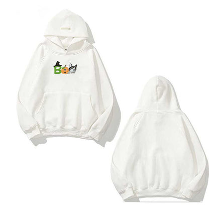 Custom embroidery personalized Halloween BOO pet custom men and women retro street couple sportswear