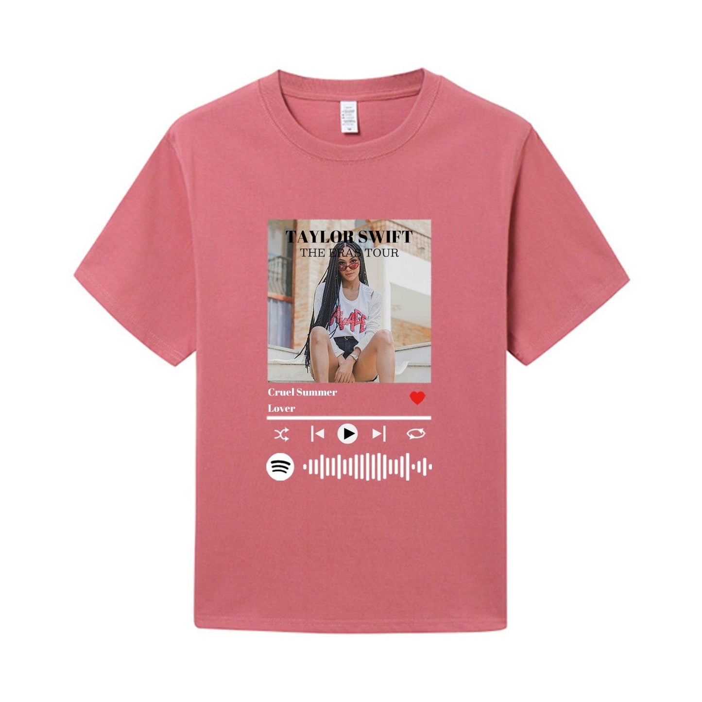 Custom Spotify Scannable Music Code T-shirt With Photo