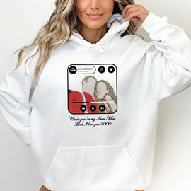 Custom Hoodie Portrait Music Player Couple Family Gift