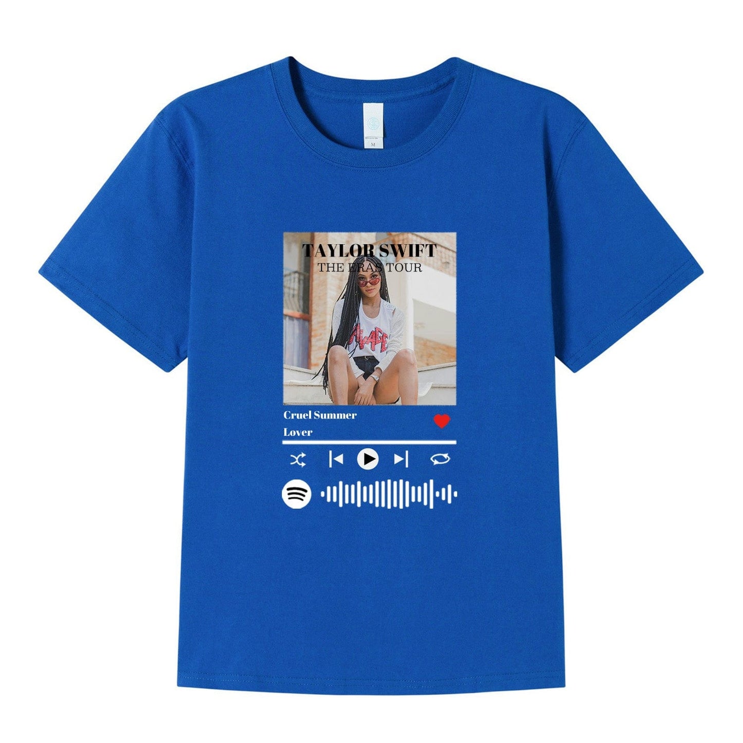 Custom Spotify Scannable Music Code T-shirt With Photo