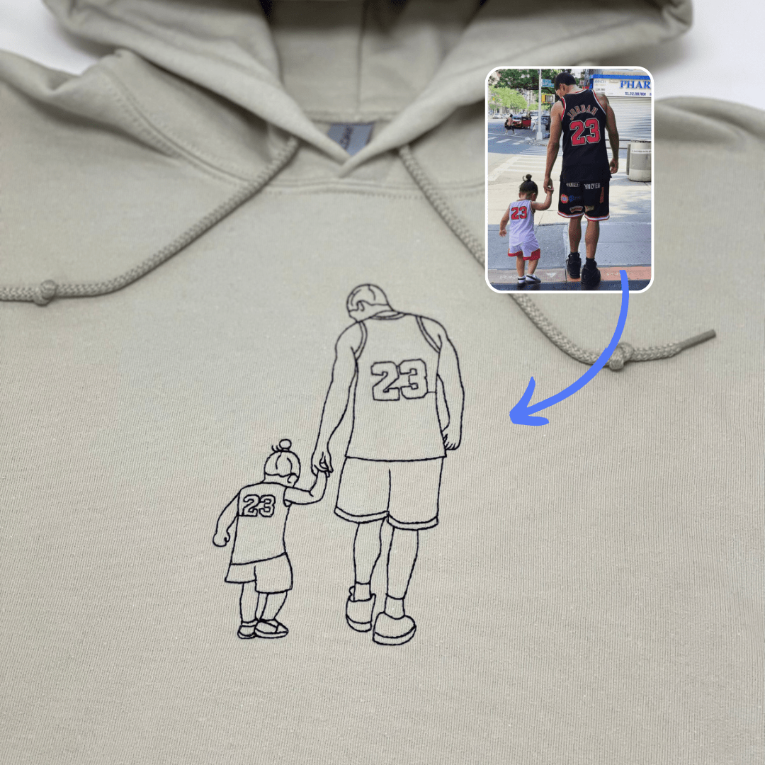 Father and Son Embroidered Sweatshirt, Hoodie, Personalized Father’s Day Gifts, Unique Gifts for Dad