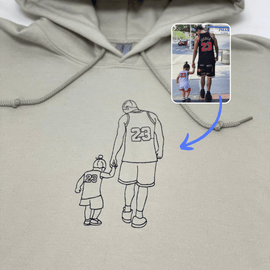 Father and Son Embroidered Sweatshirt, Hoodie, Personalized Father’s Day Gifts, Unique Gifts for Dad