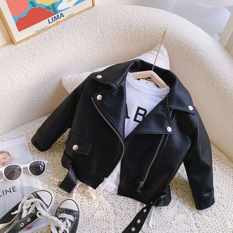 New Arrivals children's clothing PU Leather Jacket for Kids with Customizable Unisex design kids' wear