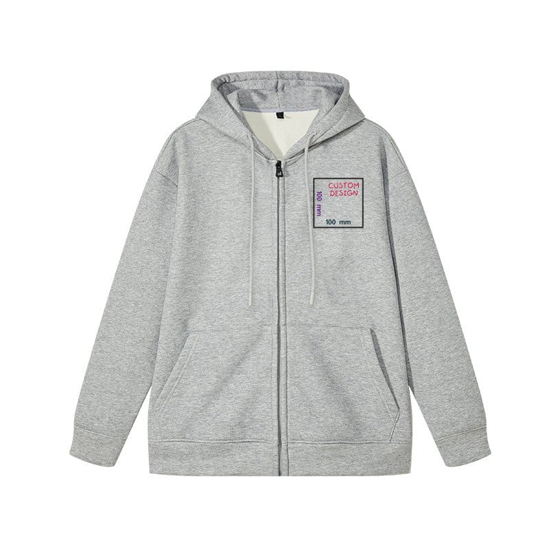 Customizable Logo Zip-Up Hoodie - A Stylish and Warm Winter Essential for All.
