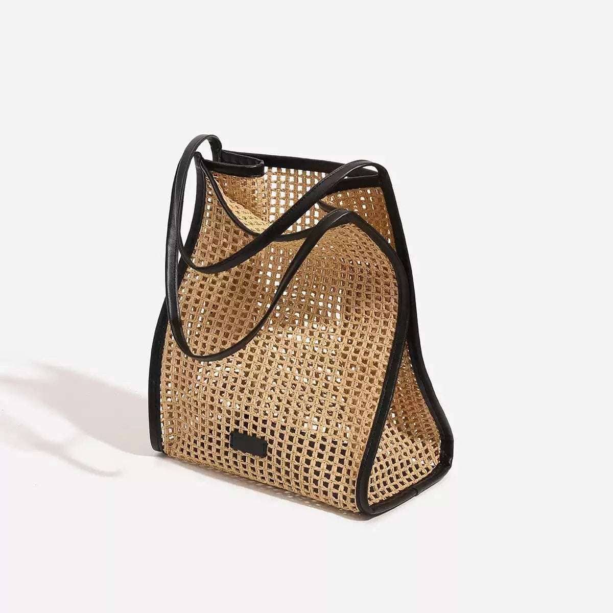 New Arrivals Chic Summer Straw Tote Bag Minimalist Straw Beach Bag