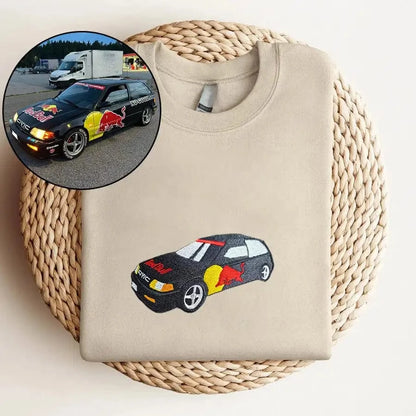 Customized Car Embroidered Hoodies, Car Enthusiast Gifts