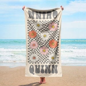 New Arrivals Custom Beach Towel With Name Vacation Gift for Her