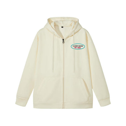 Customizable Logo Zip-Up Hoodie - A Stylish and Warm Winter Essential for All.