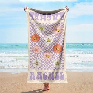 New Arrivals Custom Beach Towel With Name Vacation Gift for Her