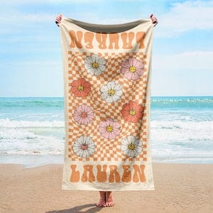 New Arrivals Custom Beach Towel With Name Vacation Gift for Her