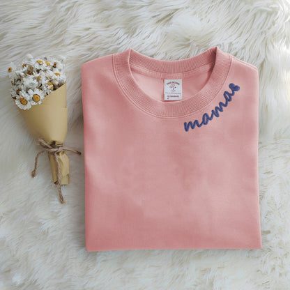 Custom-Embroidered-Mama-Pink-Sweatshirt