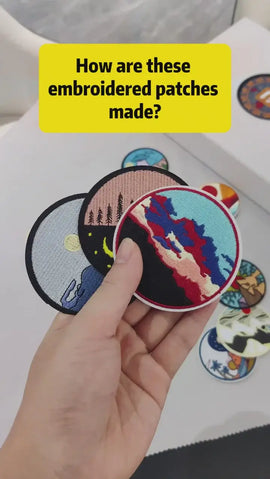 Customizable Embroidered Circular Patches