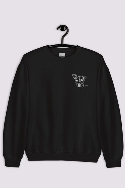 CUSTOM EMBROIDERED PET PORTRAIT SWEATSHIRT