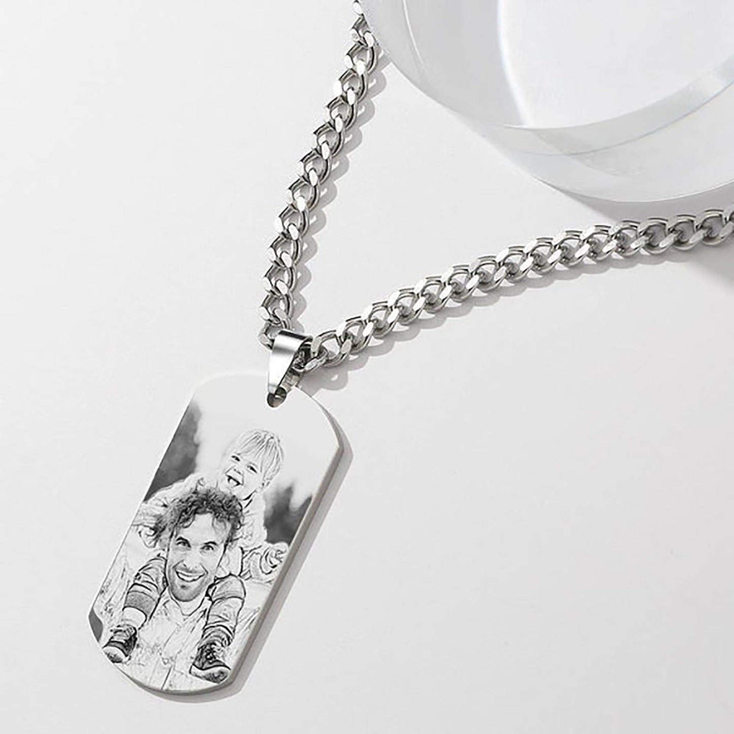 Necklace Engraved Necklace Pesonalized Photo Necklace