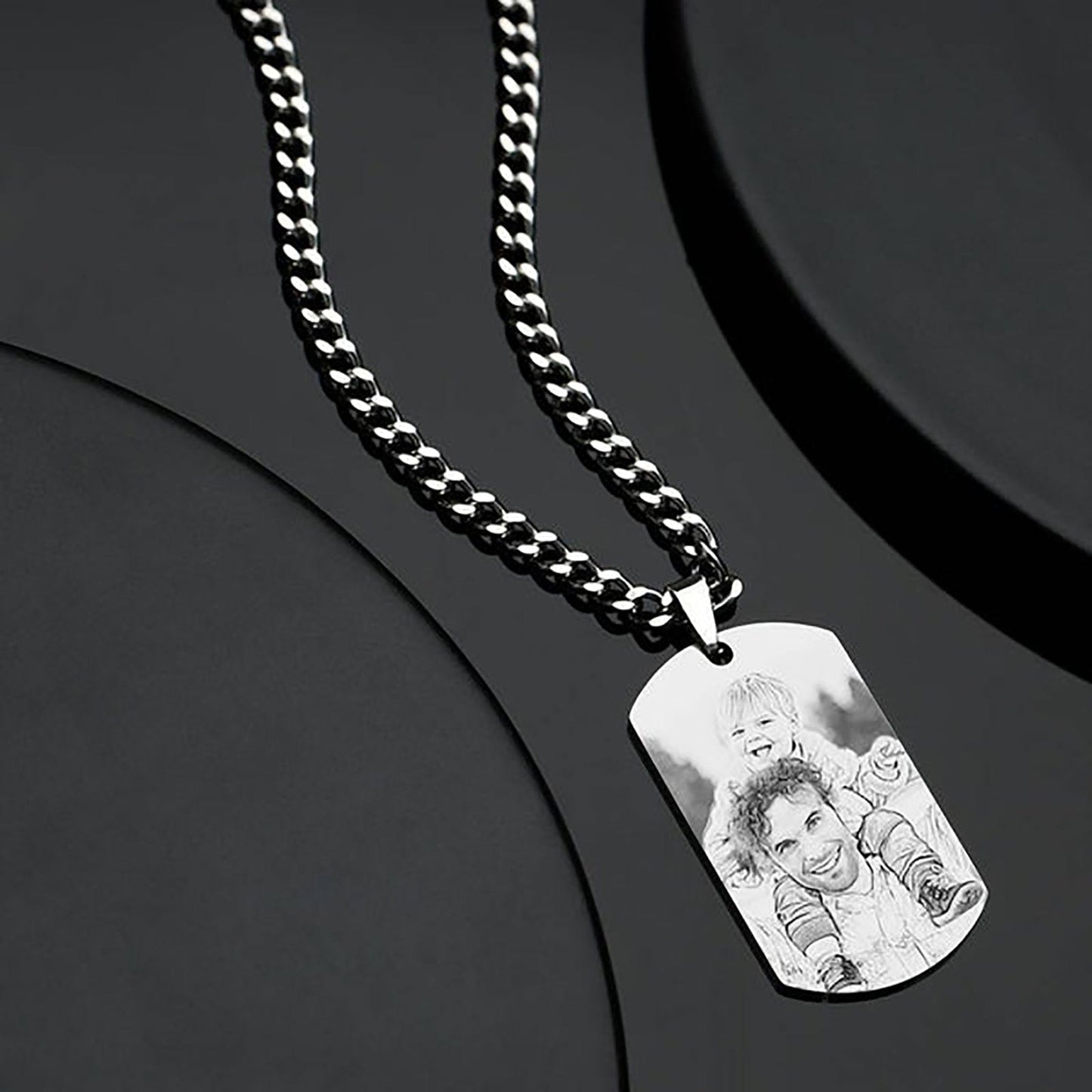 Necklace Engraved Necklace Pesonalized Photo Necklace