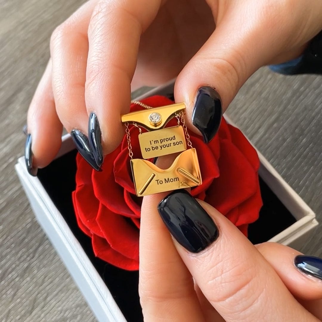 Secret Message Necklace- To My Mom